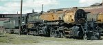 A Great Northern 2-8-8-2 R1 steam engine in 1960 at the Superior WI roundhouse near Duluth in 1960.